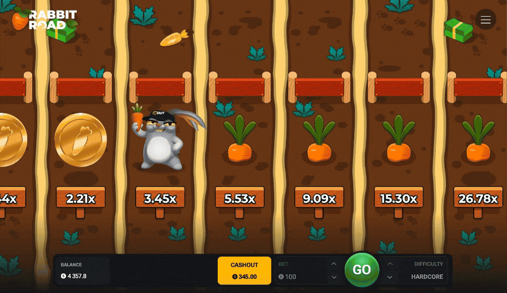Animation Rabbit Road - Jeu du lapin en action
